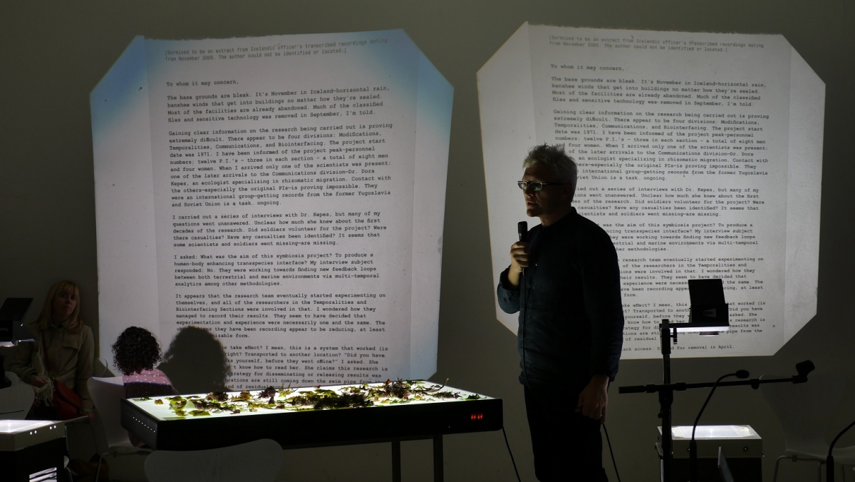 Future Fictions Summit, presentation at Reykjavik Art Museum. Photo by Nomeda Urbonienė