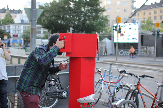  Binoculars to… Binoculars from… MediaFacade Festival Helsinki. Courtesy: Varvara& Mar