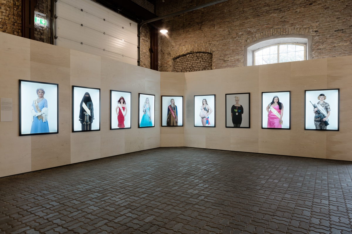 Monika Pormale “Miss Worlds” 2009. Nine light boxes with colour photographs. 125x90 cm (each). Photography: Reinis Hofmanis
