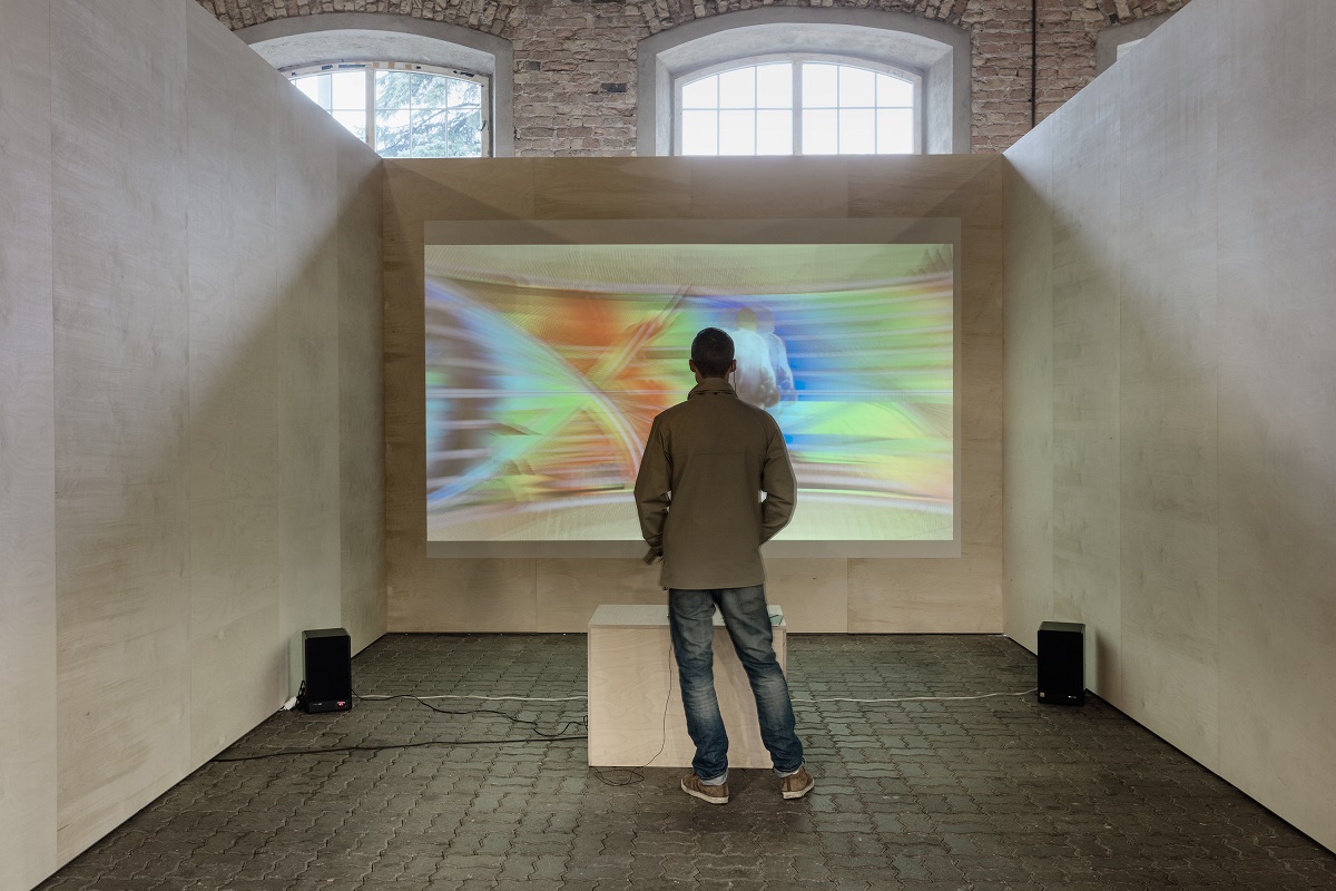 Jānis Garančs “Heroscope” 2009. Stereoscopic projection, interactive installation. Photography: Reinis Hofmanis