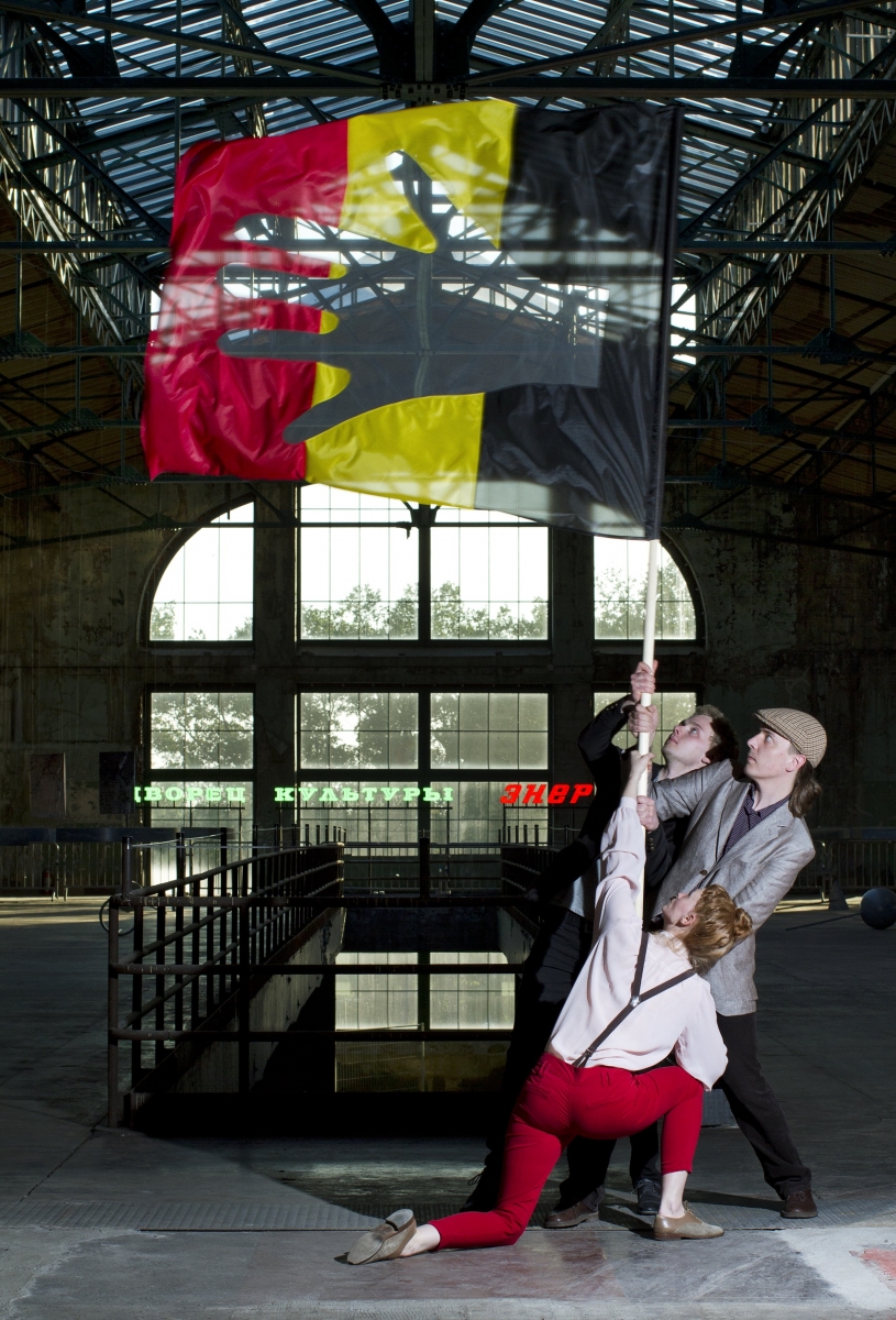 “Hoisting the Banner”, Manifesta 9, Belgium, Gent, 2012 Photo: Visible Solutions LLC 