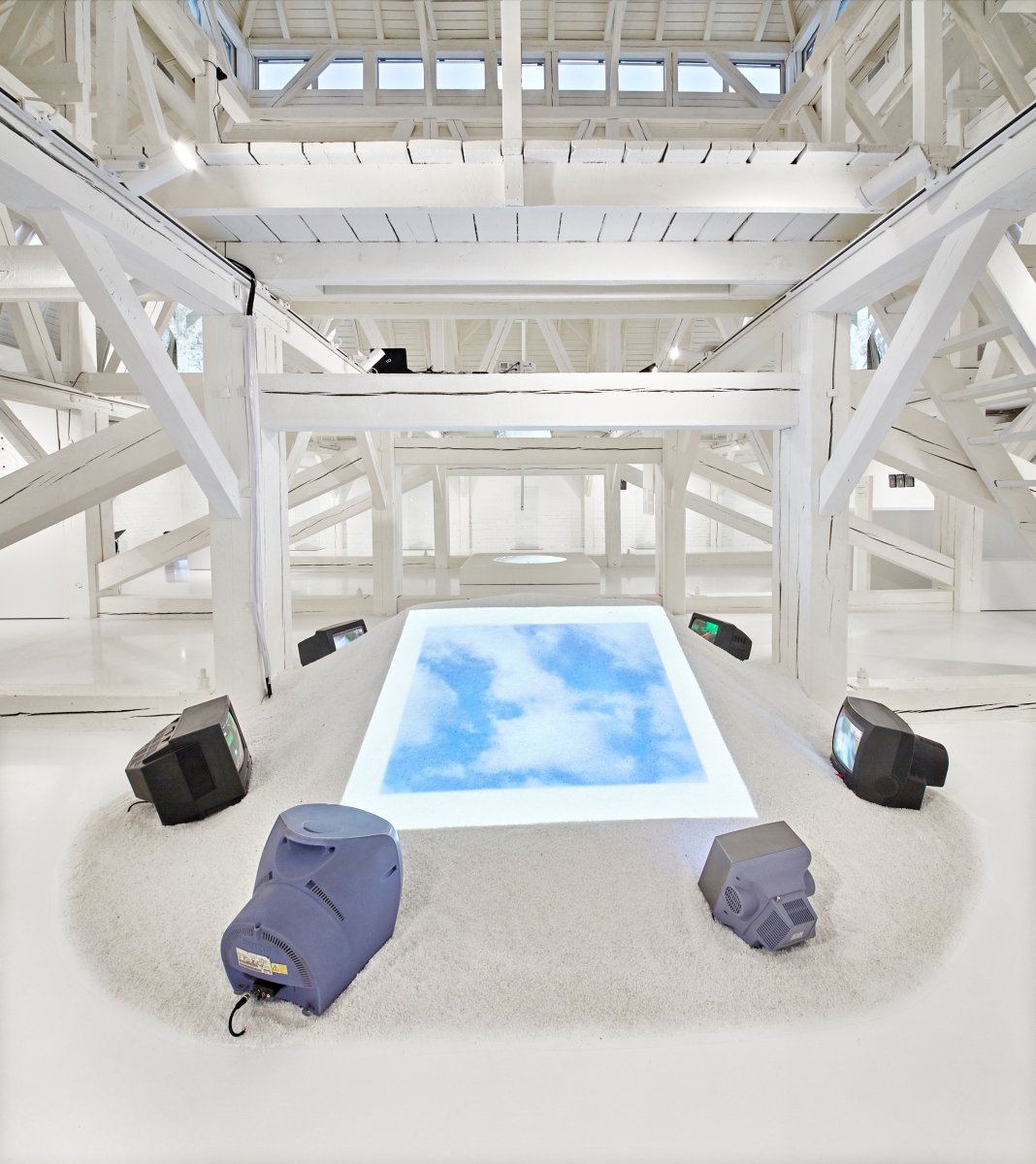 Juris Boiko. Video installation Saltblower. Reconstruction at the Latvian National Museum of Arts. Exhibition "Juris Boiko. Salt Crystals". 2016. Photo: Valts Kleins 