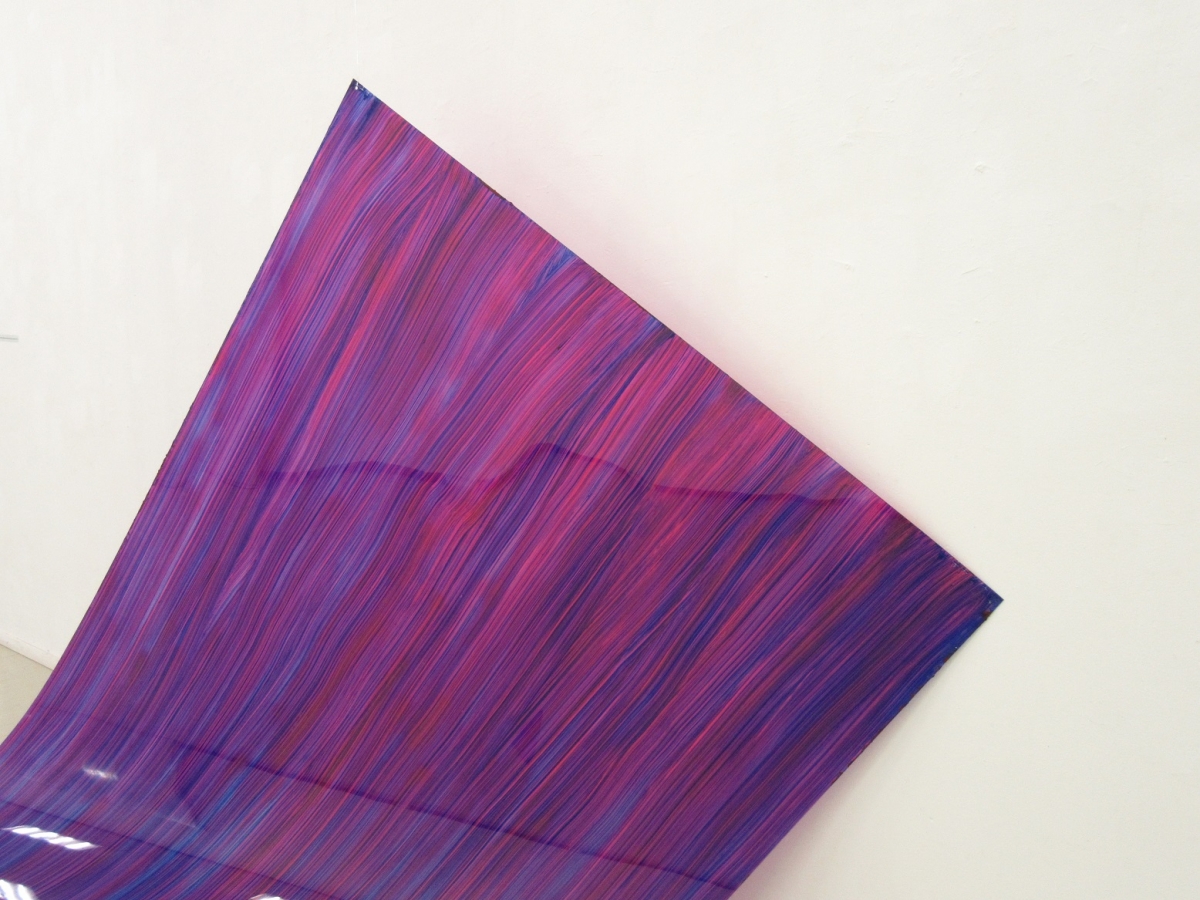 “Flexible painting”, acrylic and spray paint on pvc, 300x150 cm, 2017, detail
