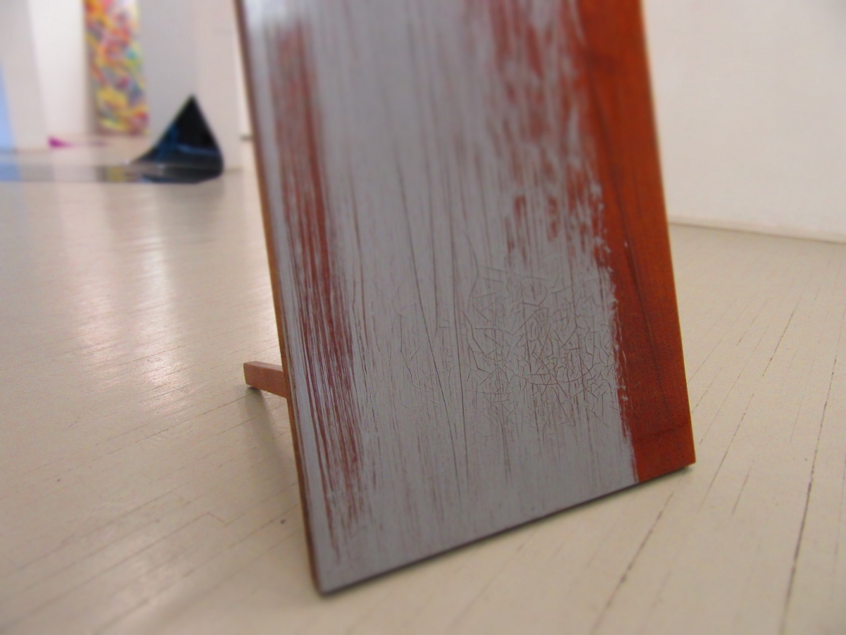 “Board”, wood, aluminum paint, varnish, 2017