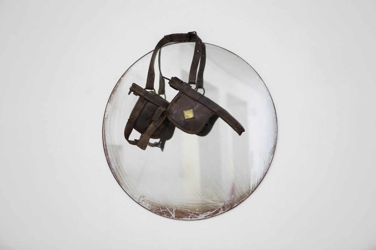 “Blinders”, mirror, horse blinders, 2017
