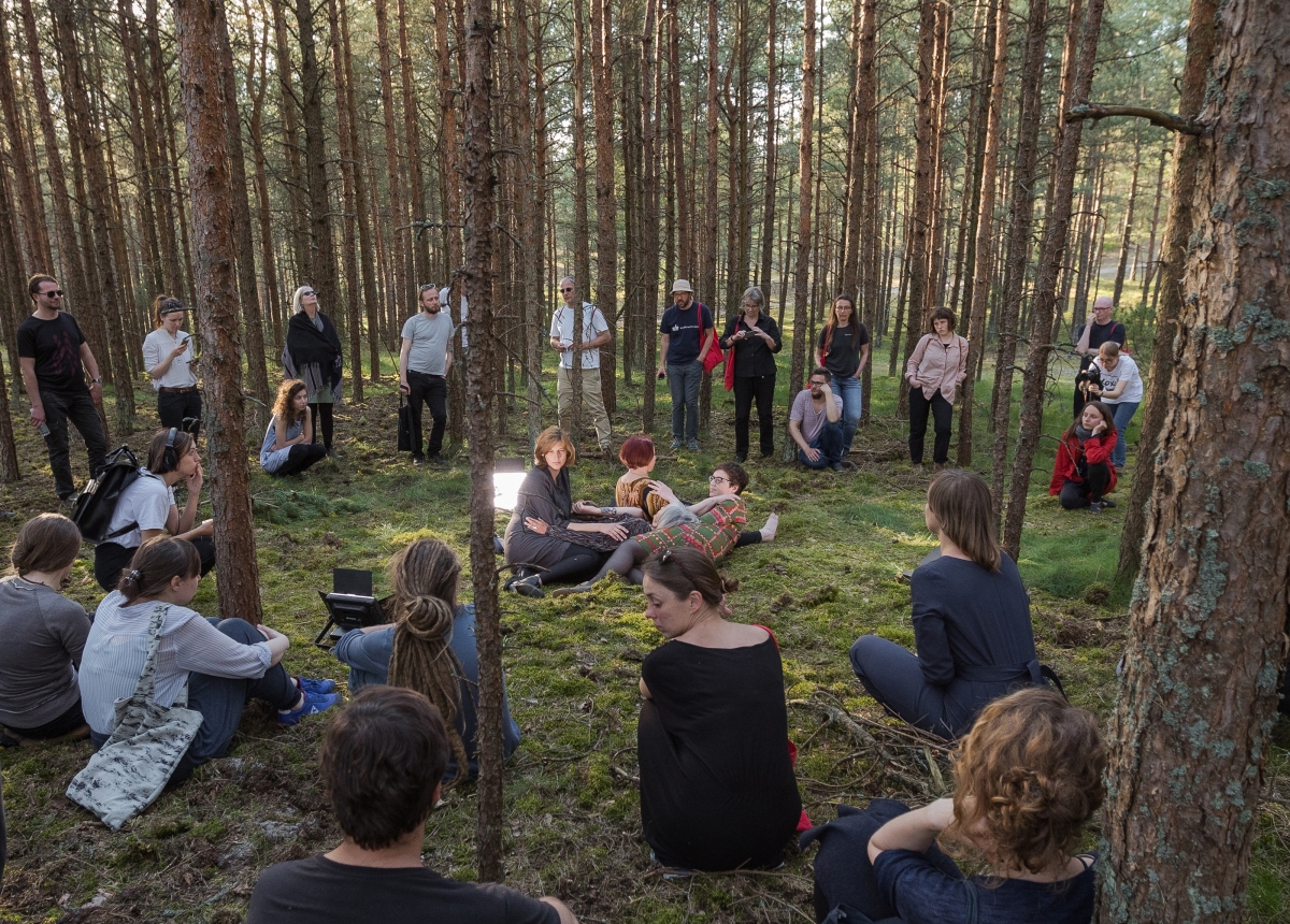 Performance A Play for the Parallels by Lina Lapelytė during 7th Inter-format Symposium, 2017. Photo by Andrej Vasilenko 