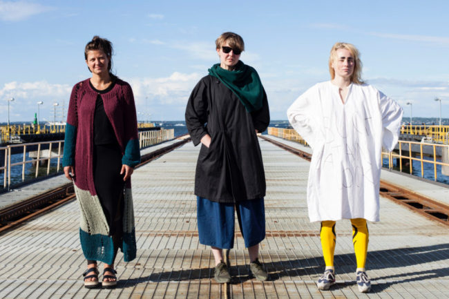 Photographed (from left): Flo Kasearu, Anu Vahtra, Kris Lemsalu. Photo: Kristina Õllek