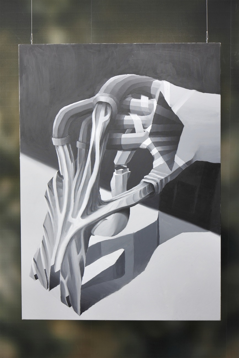 Stairway to Melon 3, 2017, acrylic on canvas, 130cm x 180cm