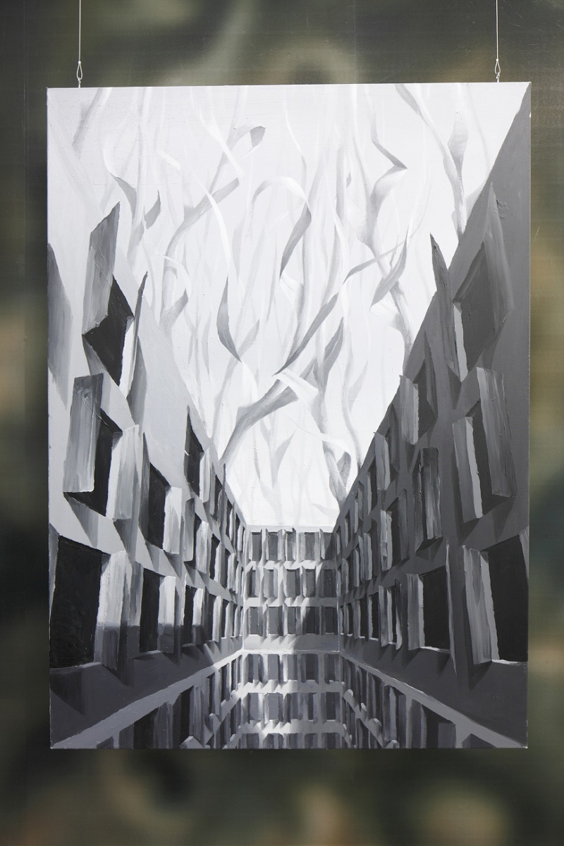 Stairway to Melon 4, 2017, acrylic on canvas, 130cm x 180cm