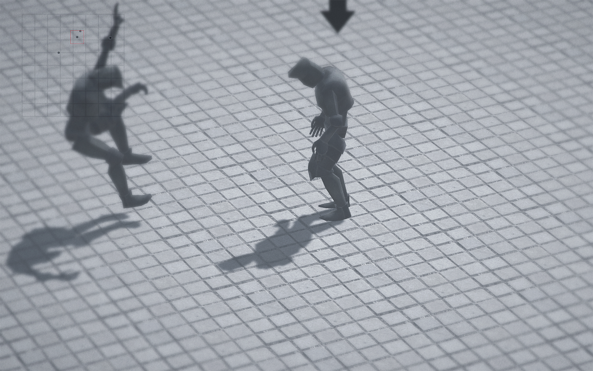 Four Characters in Search of a Random Exit, 2017, two-channel generative video, infinite duration