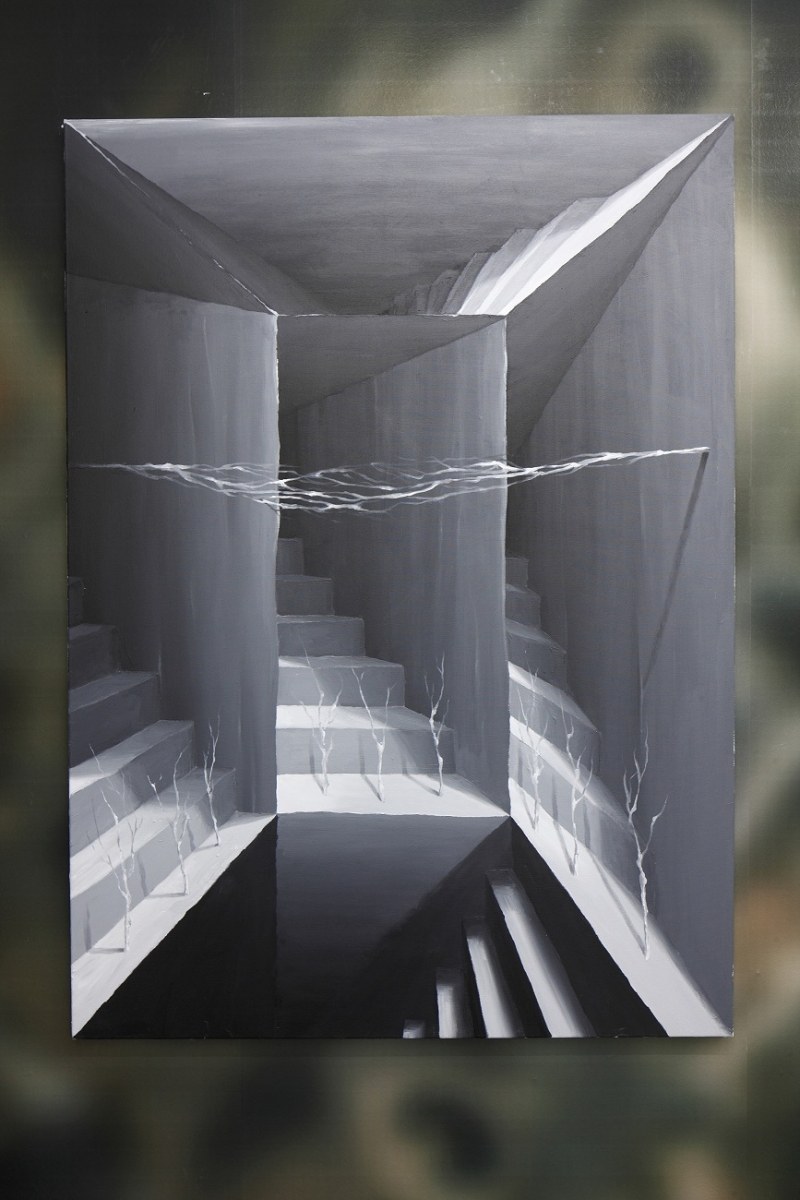 Stairway to Melon 2, 2017, acrylic on canvas, 130cm x 180cm