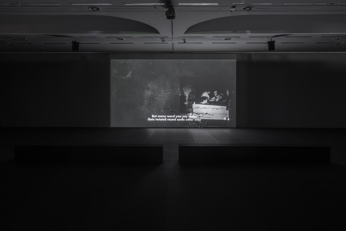 Deimantas Narkevičius, Stains and Scratches, exhibition view. National Gallery of Art, Vilnius, 2018.  Photography: Andrej Vasilenko