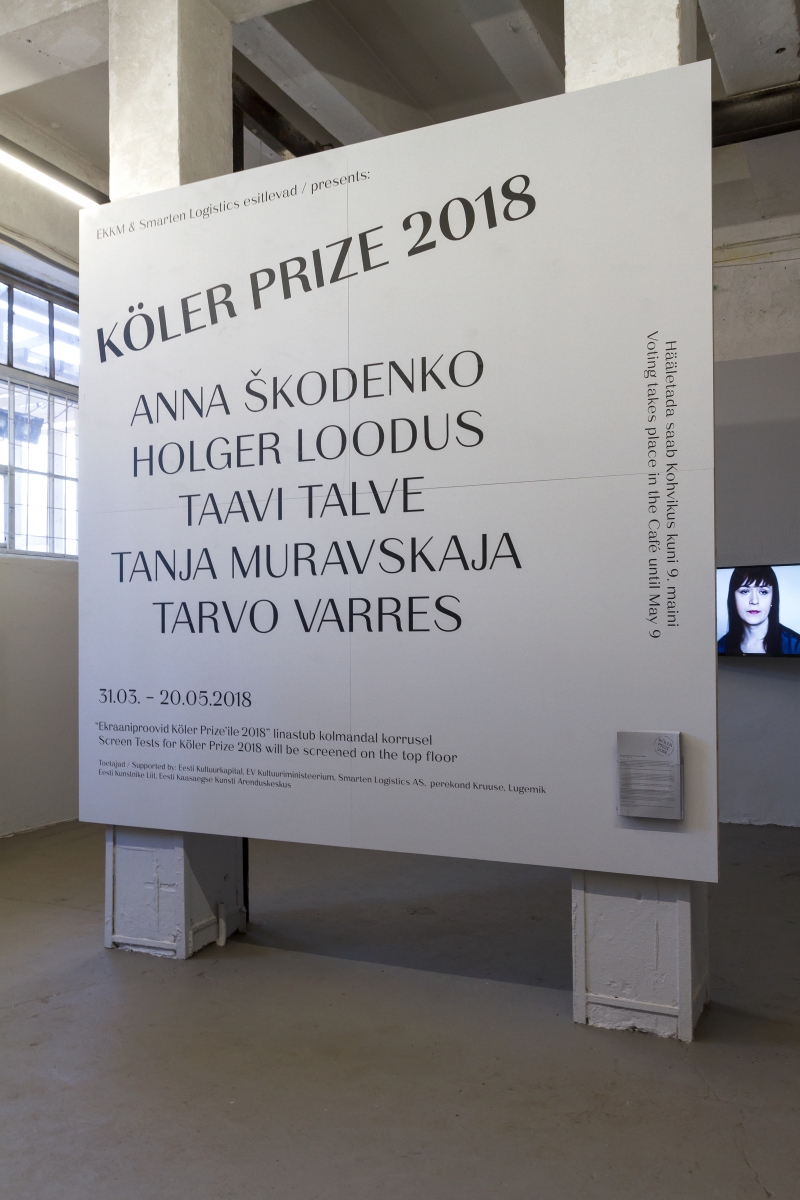 Köler Prize 2018. Exhibition of Nominees at EKKM