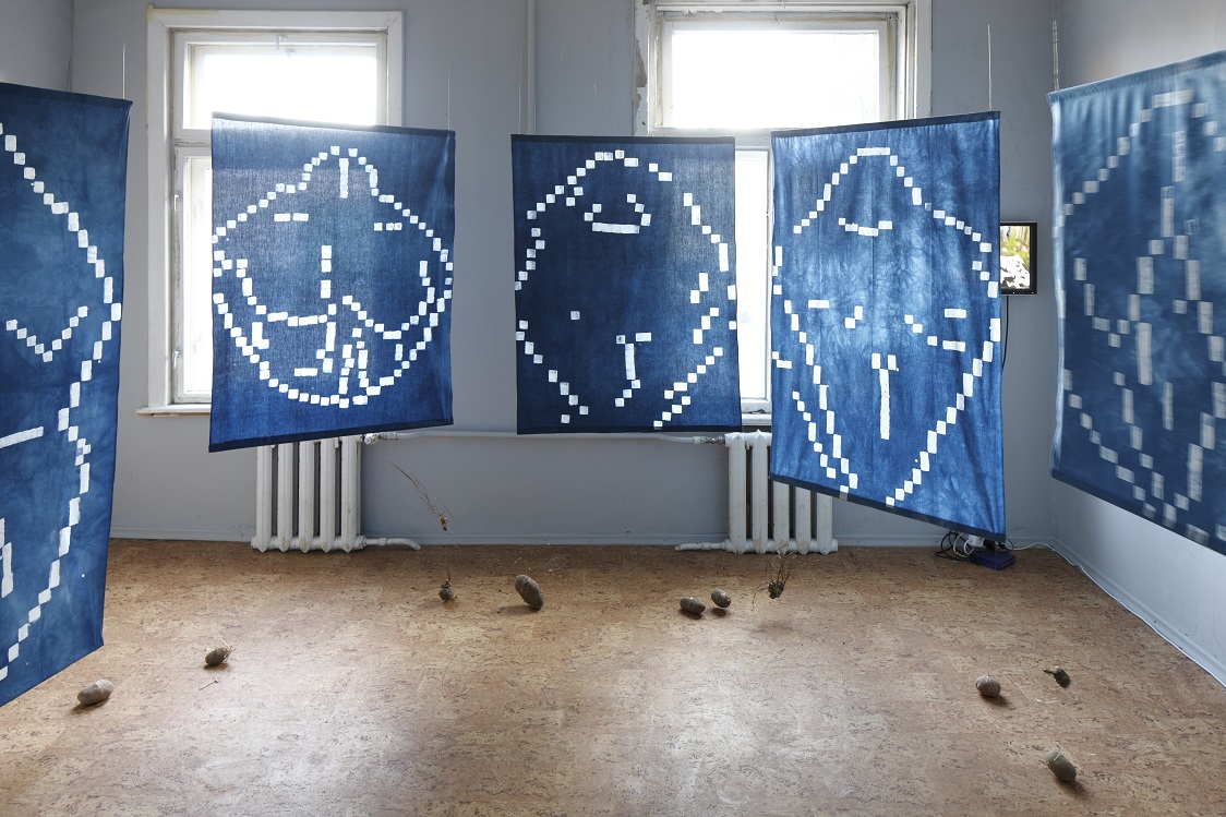 Adéla Součková: On Earth  Awakening, 2017, Pavel Braila: Work, 2000, Petr Štembera: Grafting, 1975, Habima Fuchs: Constellation from a seed, a blossom, a fruit and a bowl, 2017