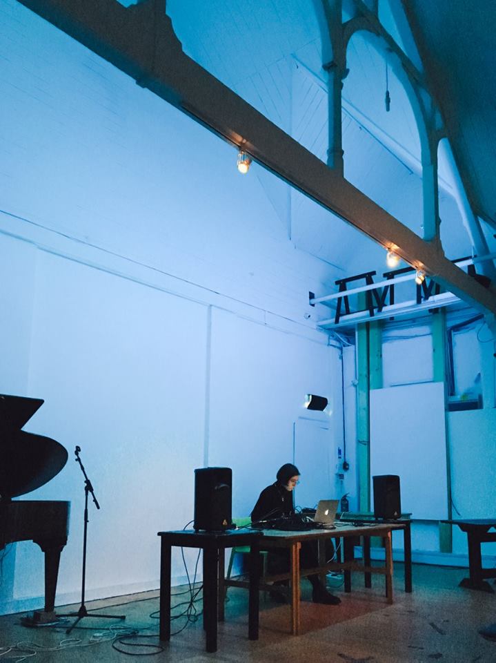 Sandra Kazlauskaite, performance at Apologies in Advance #2, IKLECTIK Arts Lab, 2017, London, photo from artist archive