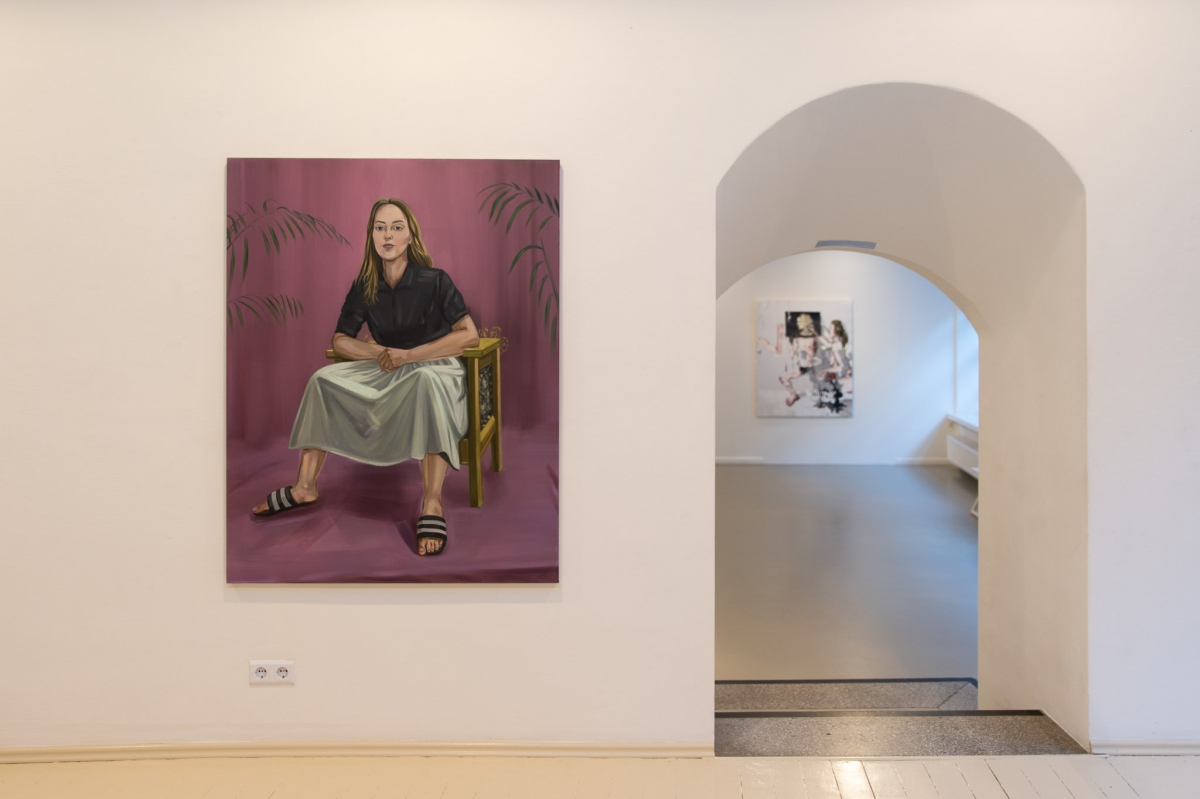 Monika Plentauskaite, The Female Painter (Self-portrait). 2018, oil on canvas 140x110