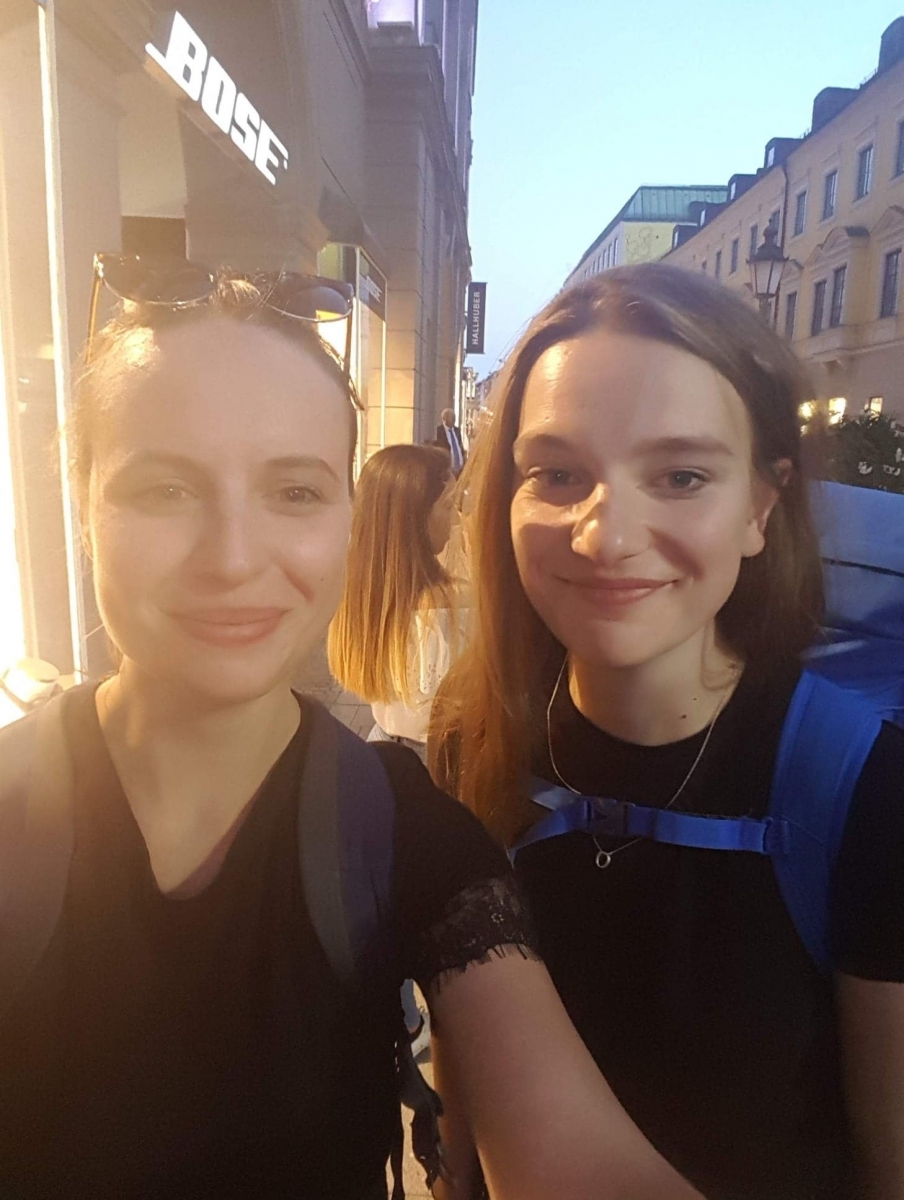 Viktorija and Ona in a curatorial trip, 2018, photo: Viktorija Damerell.