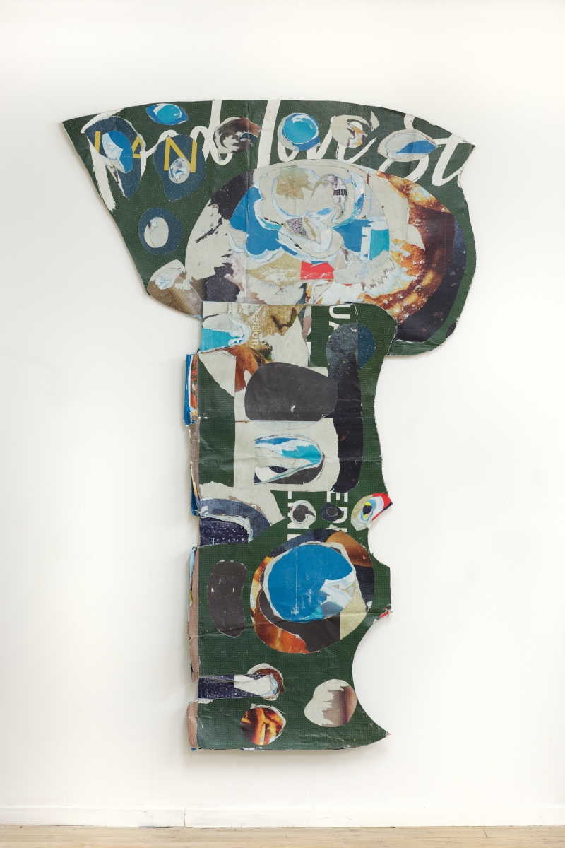 Robertas Narkus, Grail, 193x124cm, paper, glue 2019