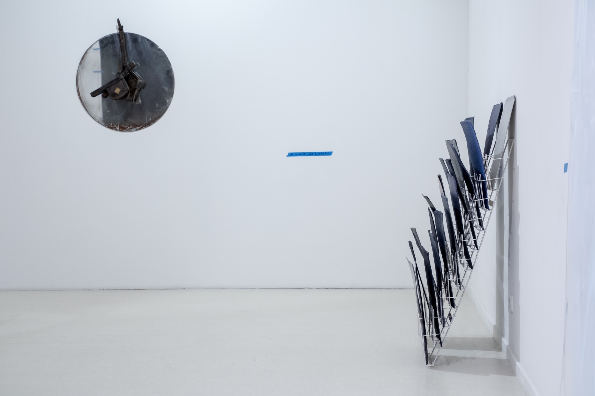 ‘Shifting brushstroke‘, exposition view, KCCC Exhibition Hall, Klaipėda, 2019